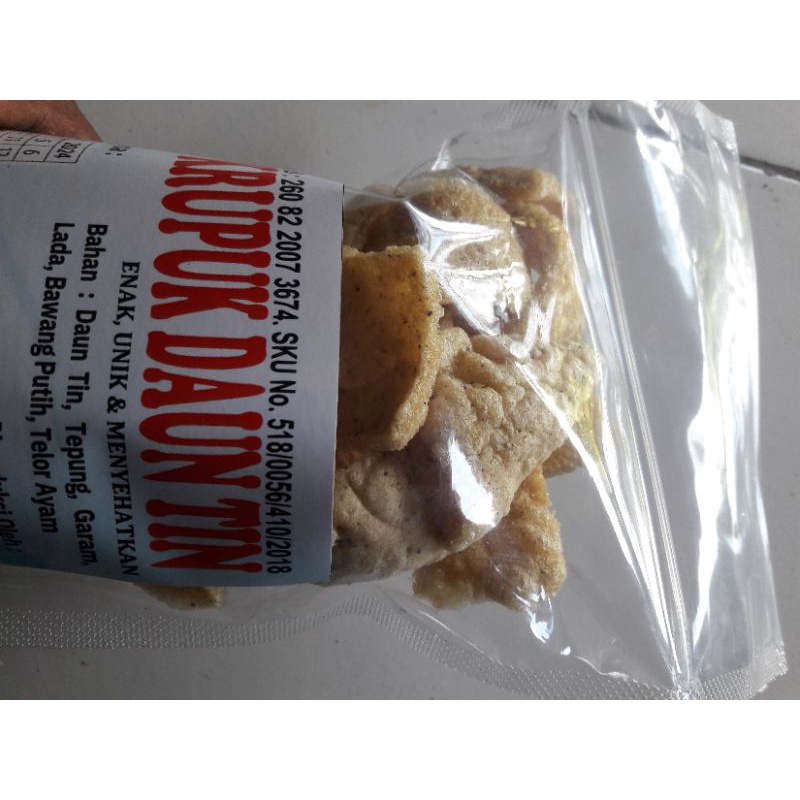 

krupuk daun tin