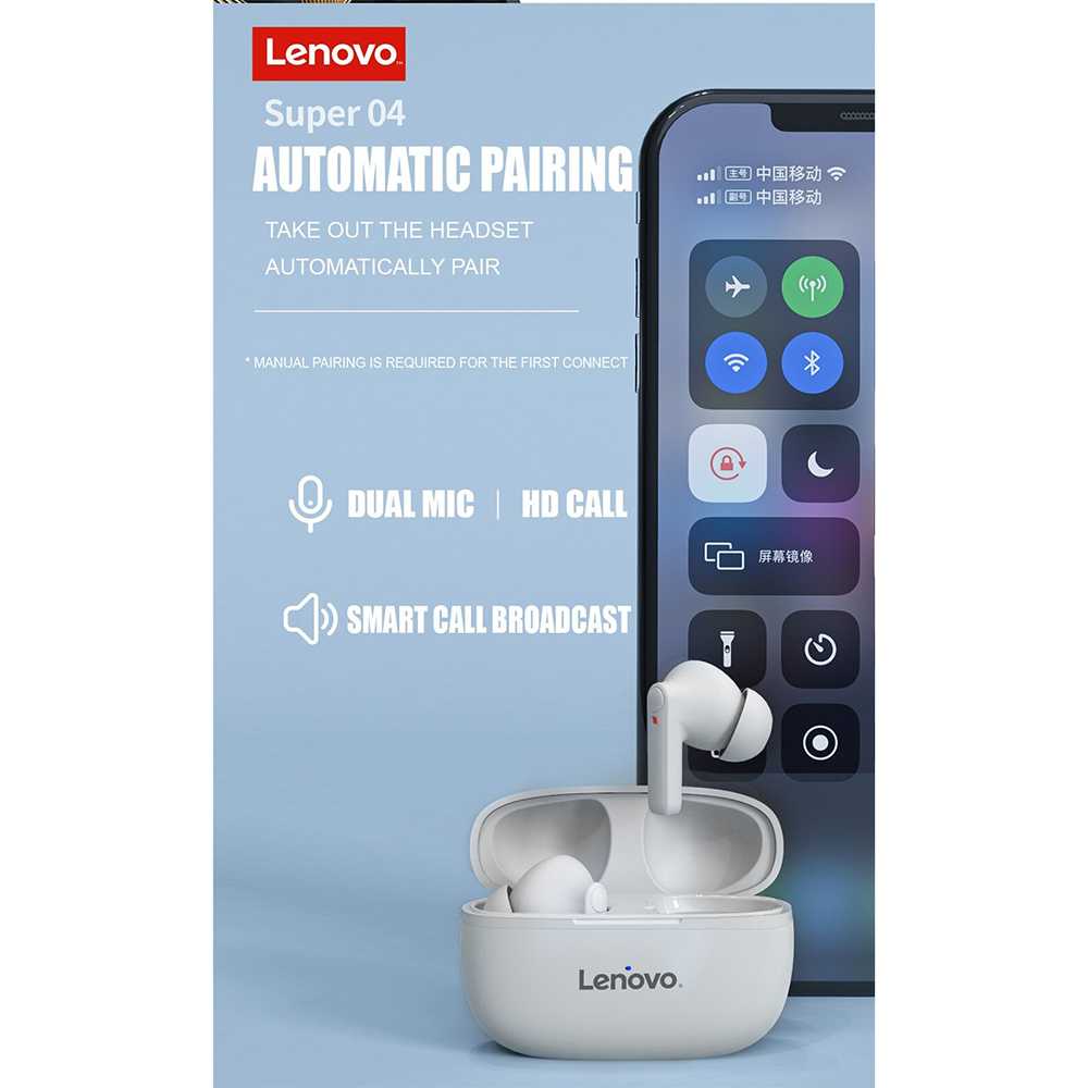 Lenovo TWS Earphone Wireless Bluetooth 5.0 with Charging Dock - HT05