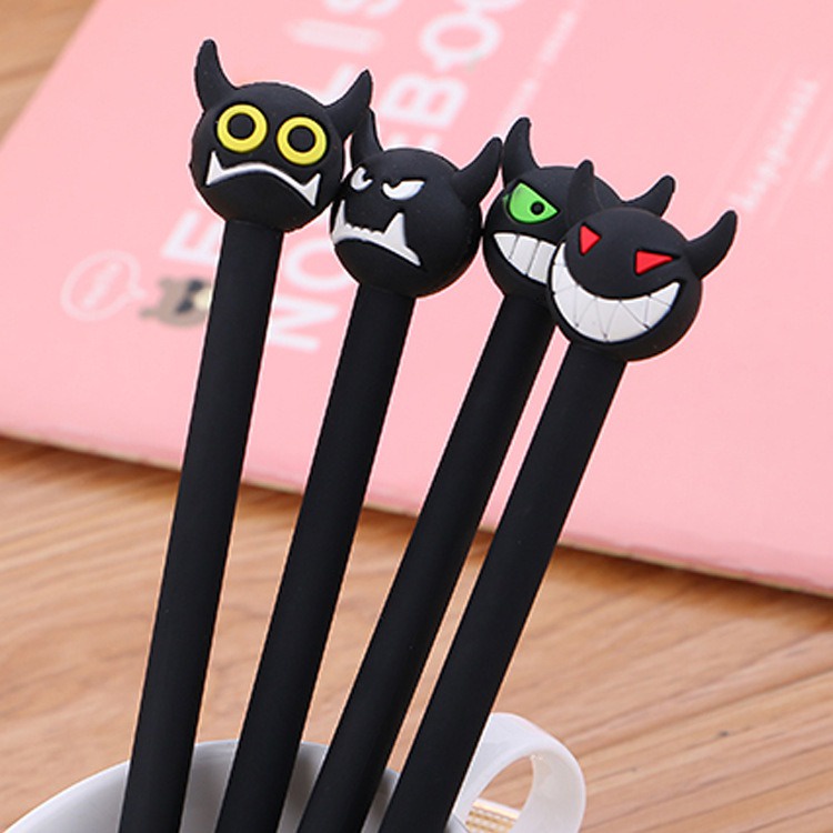 4pcs Pena Pen Pulpen Gel Set Tinta Cair Kitty Kucing Hitam OSM-ST0125