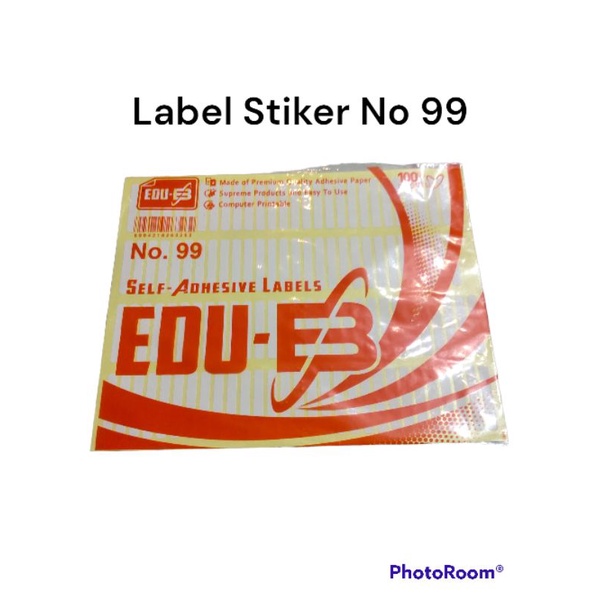 

Label Stiker No 99 harga per bungkus isi 7lembar