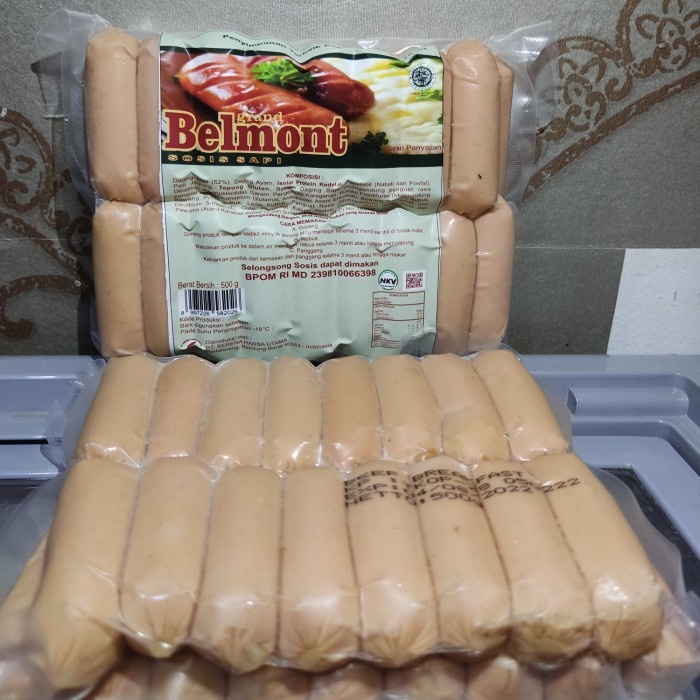 

Sosis Sapi Belmont Breakfast Cocktail Beku Frozen 500 gram