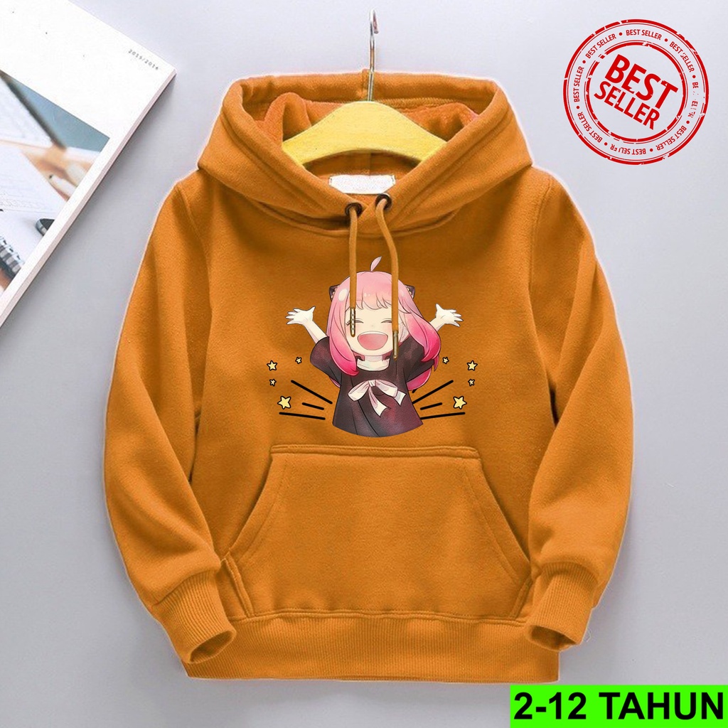 Hoodie Anya Forger Anak Perempuan Laki Laki Hodie Anak Usia 2 3 4 5 6 7 8 9 10 11 12 Tahun Jaket Anak Cewek Cowok Switer Anak