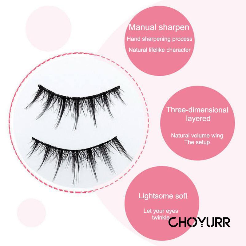 【COD】5 Pasang Bulu Mata Palsu Korea Natural / 3D Bulu Mata Palsu Dolly Eyelashes /  False Eyelashes 3D / Air False Eyelashes Comic Eye / Douyin Makeup Untuk Cosplay -CH