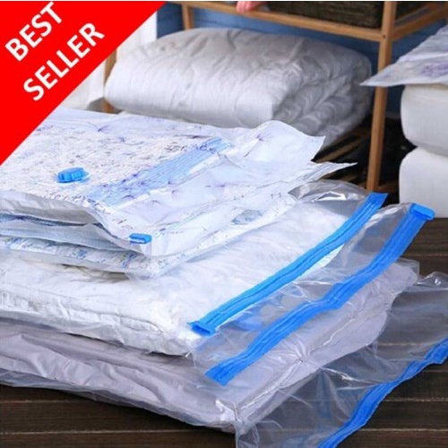 SOHA VB-02 Plastik Vakum Baju Plastic Vacuum Storage Compression Clothes Laundry Travel Bag Kompresi Simpan Seprei Selimut Pakaian