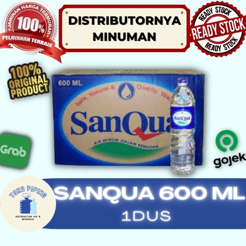 

Sanqua Air Mineral 600ml 1 Dus isi 24 Botol