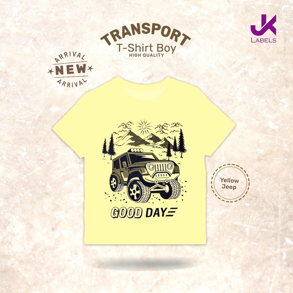 JK Tshirt Transport Edition 1-8 Tahun - Kaos Anak Laki-Laki/Atasan Anak