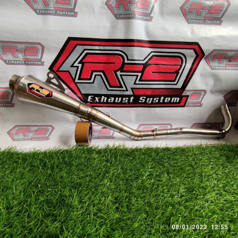 Knalpot tipe GTX Boreup Harian pemasangan standrt R2 Muffler Original Jupiter z Robot Vega R ZR Kari