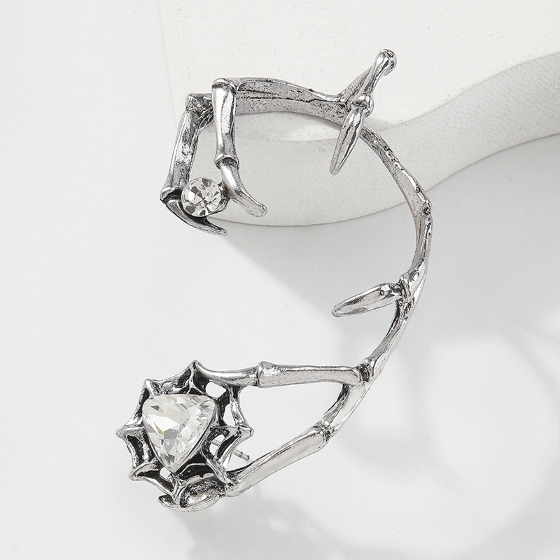 1pc Anting Mode Gelap Berlebihan Anting Punk Tua Micro Hias Kaca Berlian Anting Pribadi