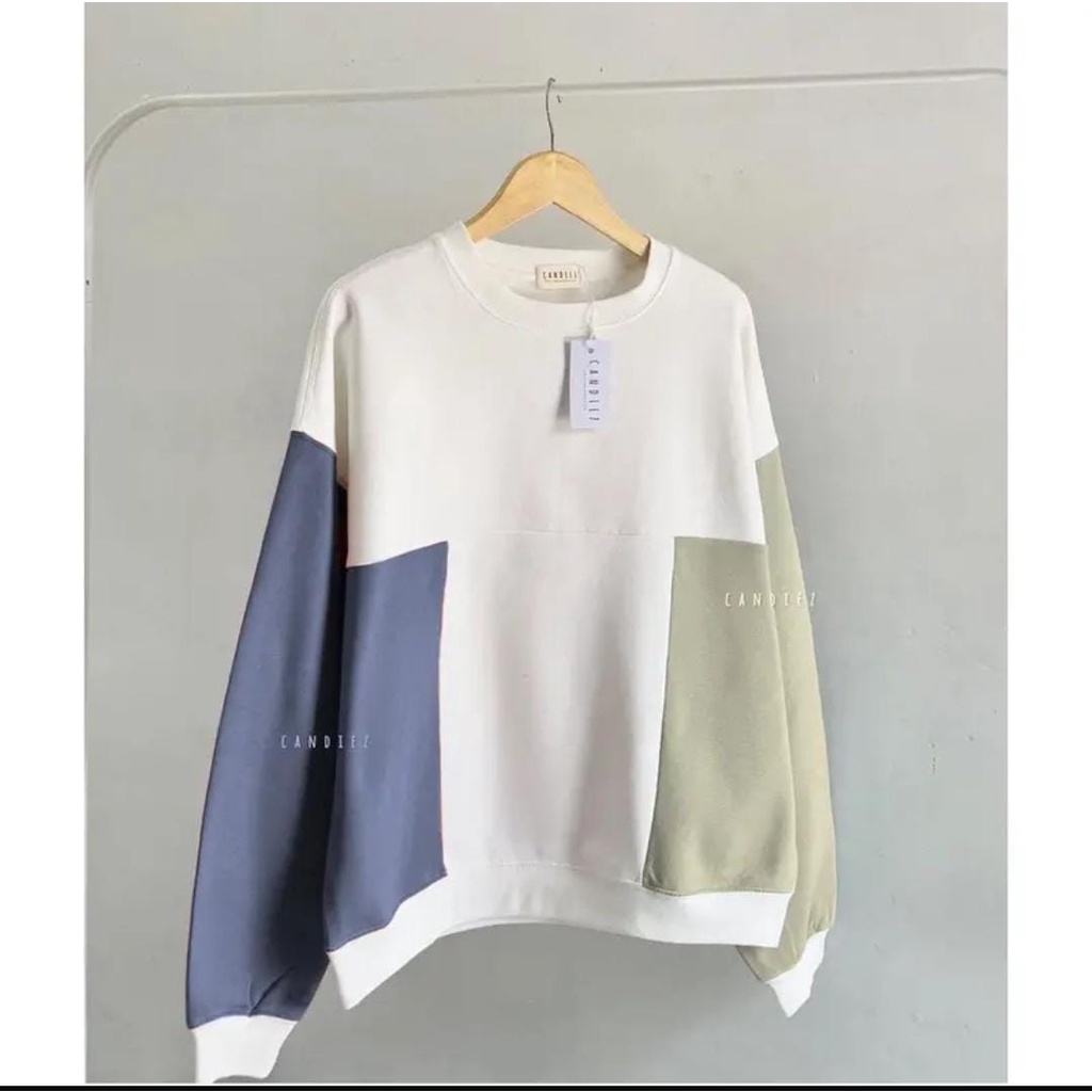 SWEATER WANITA OVERSIZE CANDIEZ /// CREWNECK WANITA ALA KOREA SIZE XL FLEECE TEBAL KEKINIAN TERBARU''