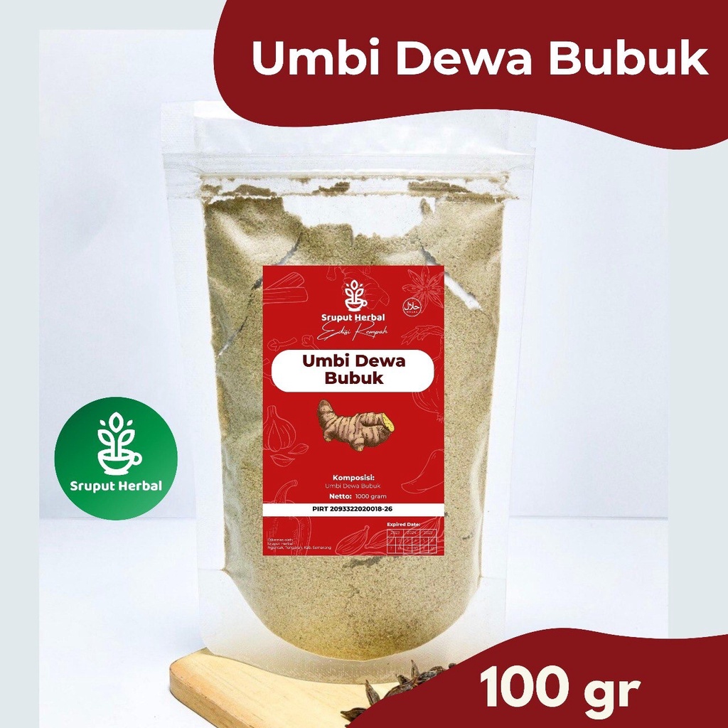 

100g Umbi Dewa Bubuk God Rot Powder Kualitas Premium Sruput Herbal