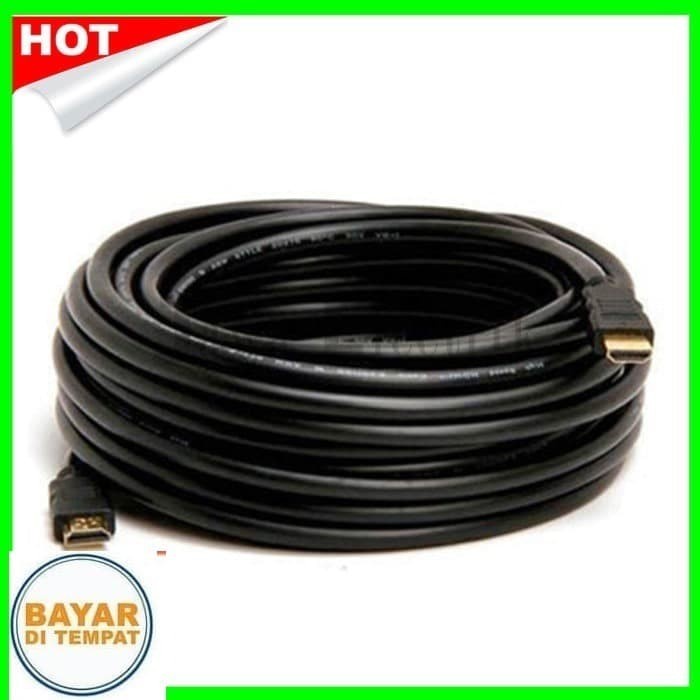 EM Kabel Hdmi to Hdmi 25 meter cable polos hitam