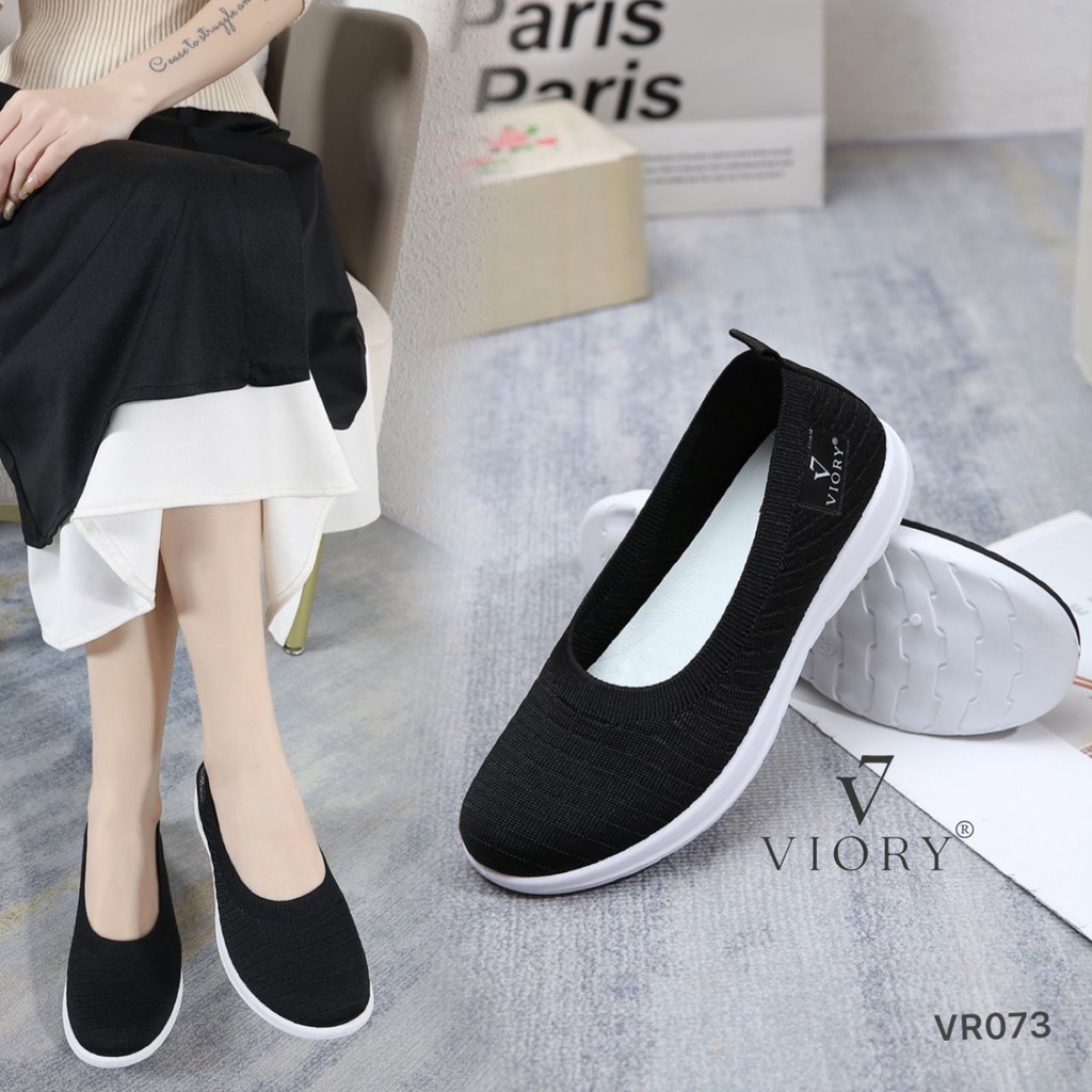 VIORY Sepatu FlyKnit Flat Shoes #VR073 ORIGINAL