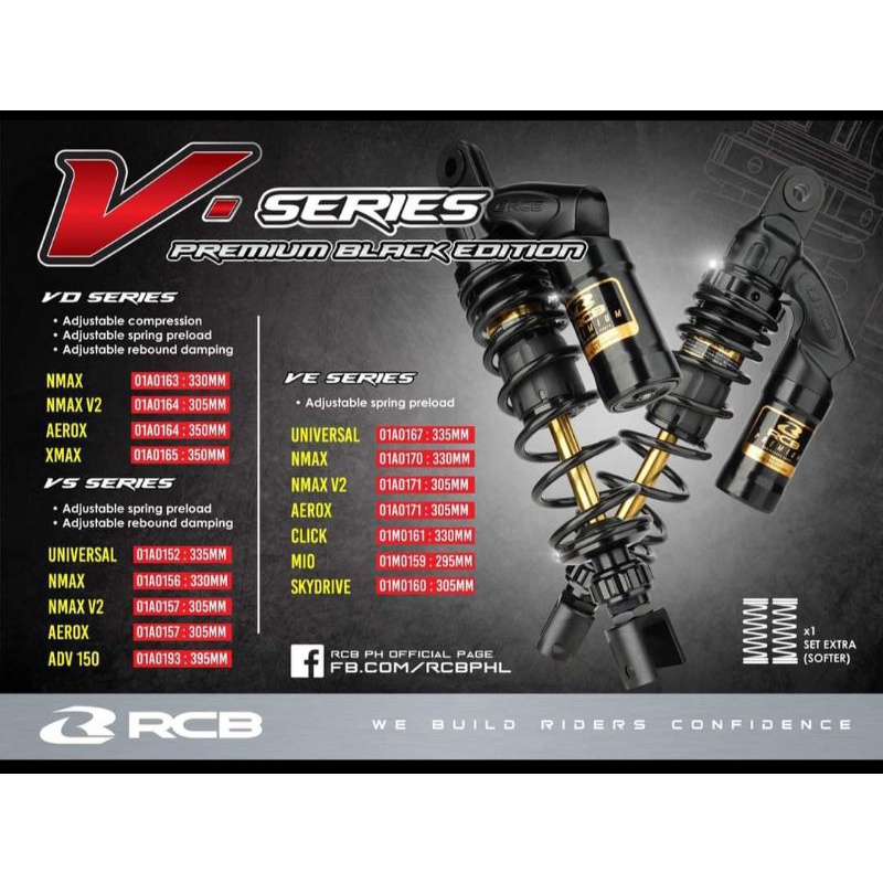 shockbreaker rcb v2 Series / shockbreaker rcb vario beat tipe v series