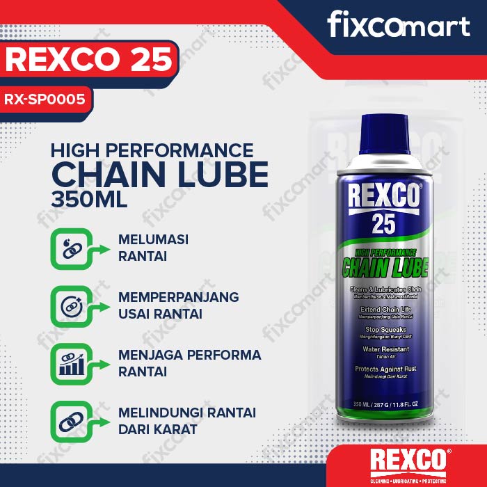 Rexco 25 Pelumas Rantai/ Chain Lube / Rexco  25 - 350 Ml