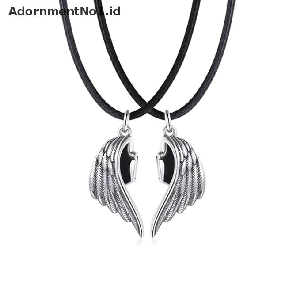 [AdornmentNo1] Couple Kalung Rantai Klavikula Wanita Devil Melindungi Angel Devil 1pasang Lovers Necklace Untuk Wanita Pria Fashion Jewelry [ID]