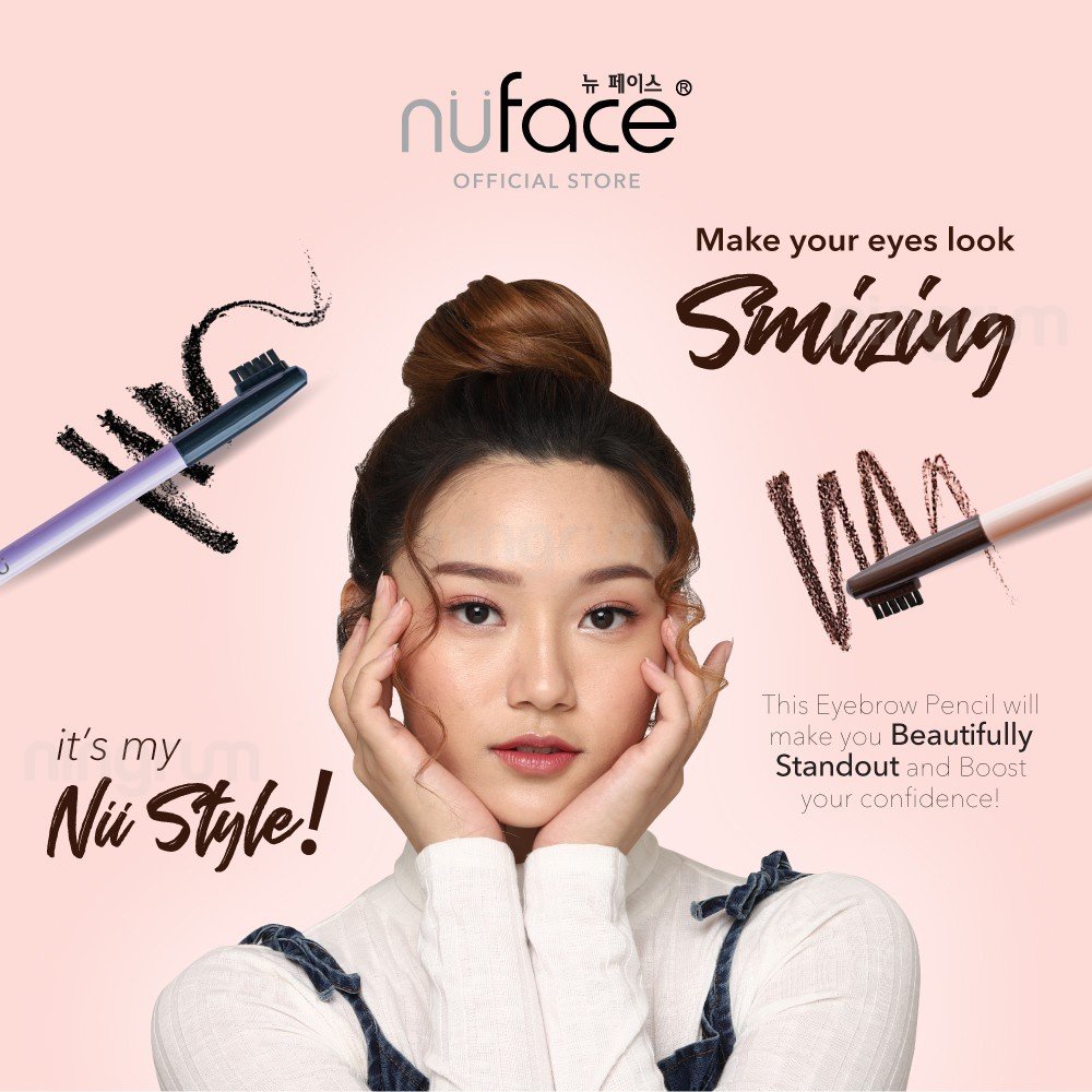 Ningrum - Nuface Eyebrow Pencil | Pensil Alis Nu Face | Brown / Black | Kosmetik Kecantikan Mata Original BPOM - 8504