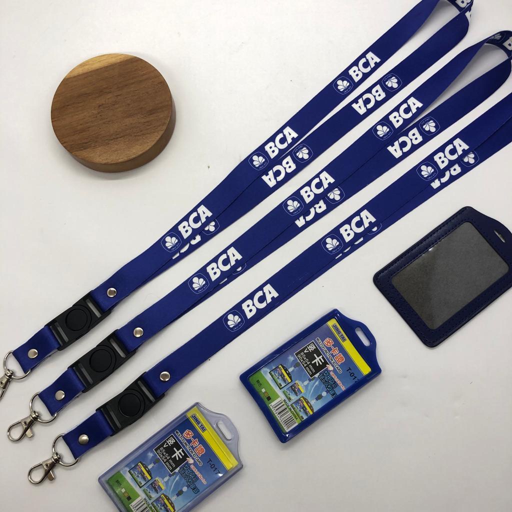 

Tali Lanyard Bank Bca Id Card Holder Printing Full Colour Berkualitas