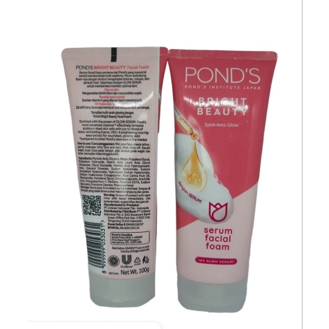 Ponds Bright Beauty Serum Facial Wash / Ponds serum facial foam 100 ml