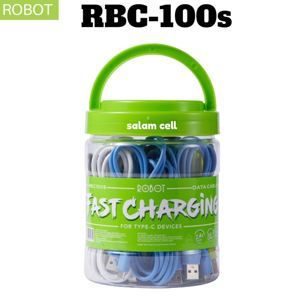 Kabel Data Type-C Robot RBC100S 1Toples isi 20pcs Original Garansi Resmi