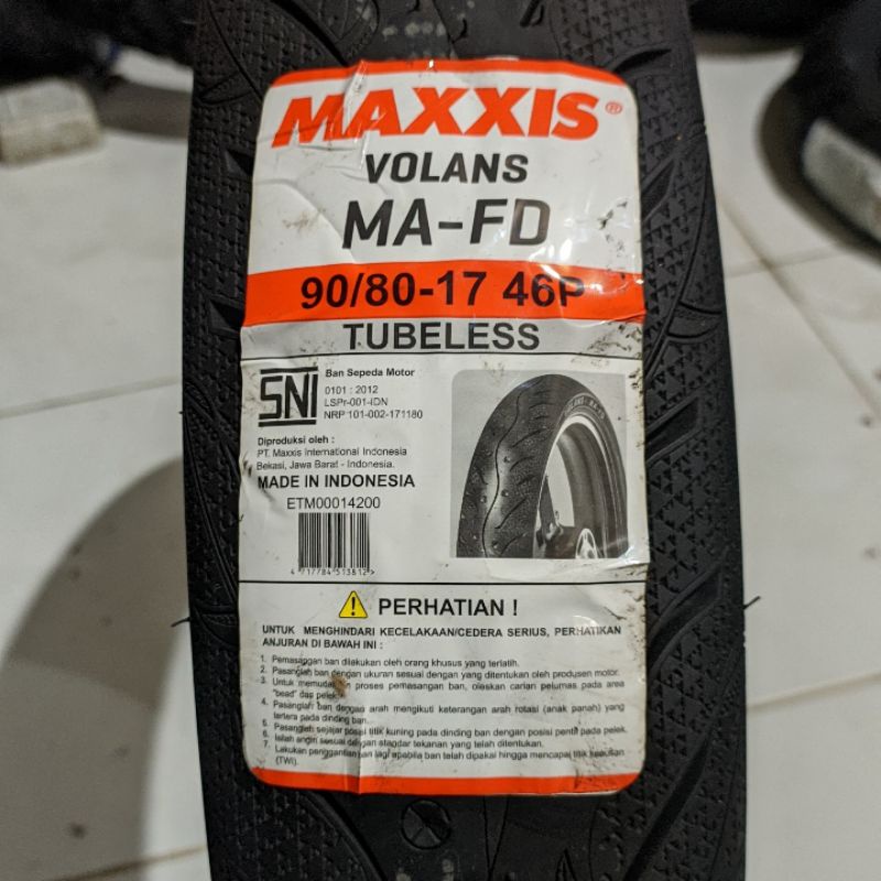 Ban Tubeless Maxxis 90/80-17 Volans MA-FD Soft Dual Compound