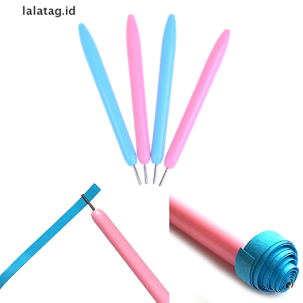 [lalatag] 2x Alat Kertas quilling slotted Plastik Kerajinan origami paper quilling rolling pens [ID]