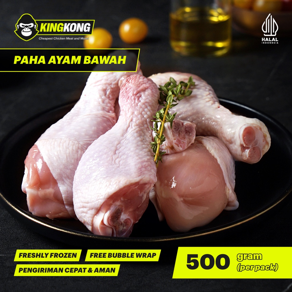 

Daging Ayam Paha Bawah Utuh (Drumstick) Freshly Frozen 500 gram KingKong