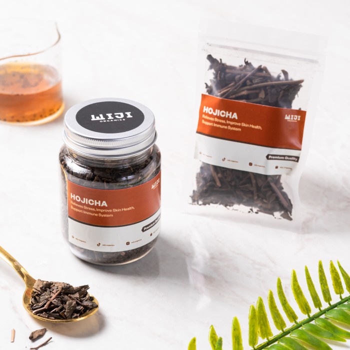

Hojicha Houjicha Roasted Green Tea Teh Hijau Panggang Premium Organik - Pouch 10 Gr