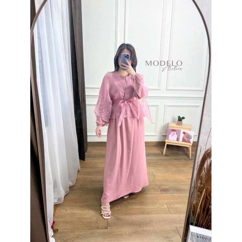 Kelly Luxury Dress / Organza Dress / Dress Kondangan Mewah Murah / Gamis Organza / Gamis Cantik Mewa