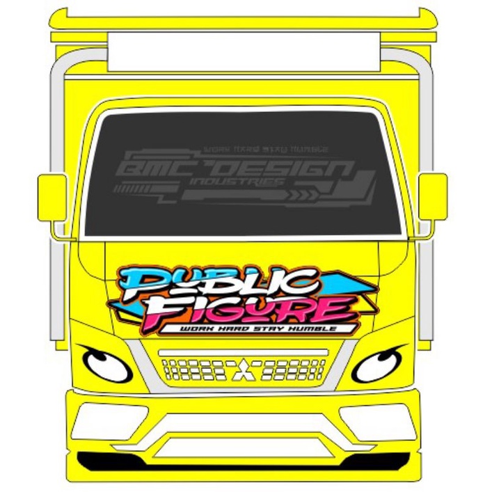STIKER KABIN DEPAN TRUK, STIKER KABIN TRUK CANTER / GIGA