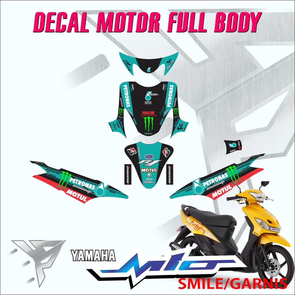 DECAL STCKER FULL BODY YAMAHA MIO SMILE & MIO SPORTY PETRONAS
