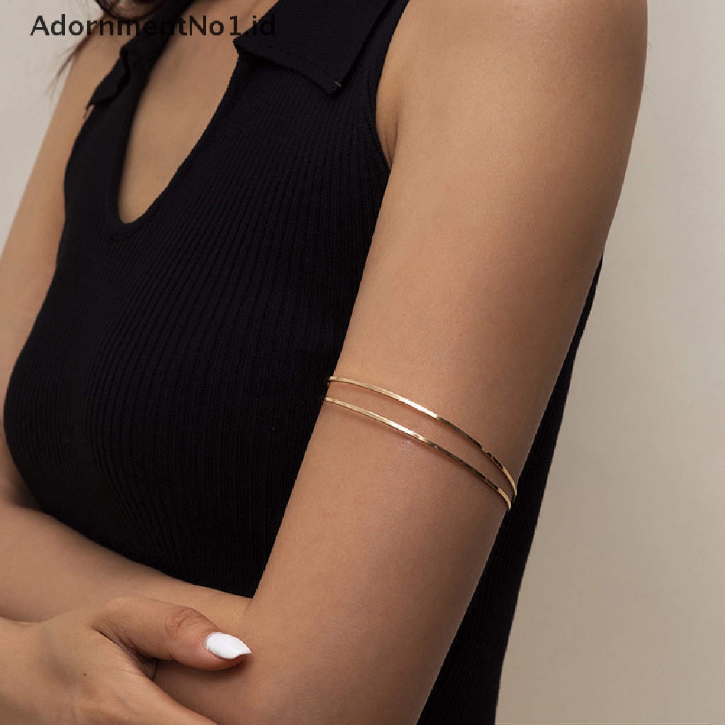 [AdornmentNo1] Punk Armlet Adjustable Upper Arm Cuff Minimalist Bangle Armband Gelang Lengan [ID]