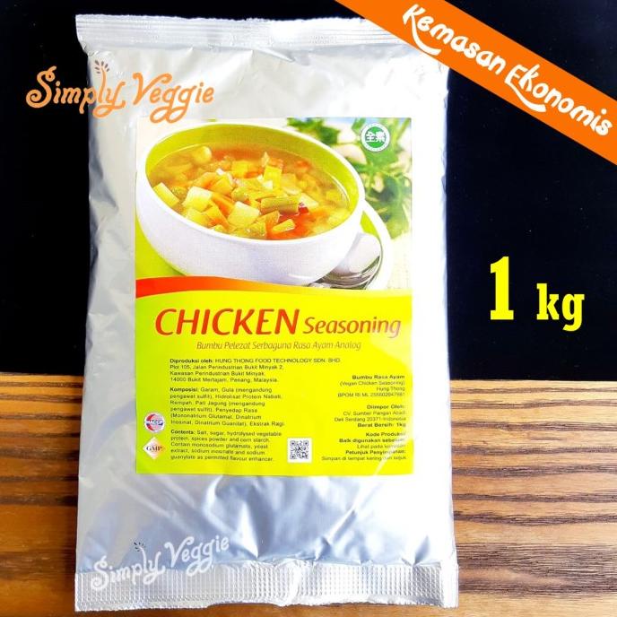

Vegetarian Chicken Powder Seasoning 1kg / Kaldu Penyedap Vegetarian