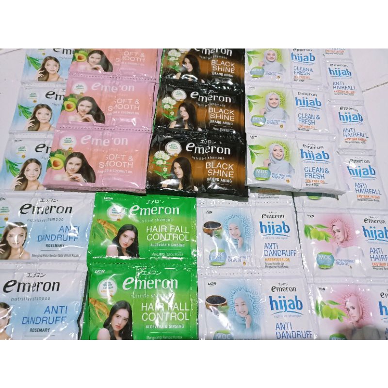 shampoo emeron 1 renceng isi 12 lembar / 24 pcs shampo