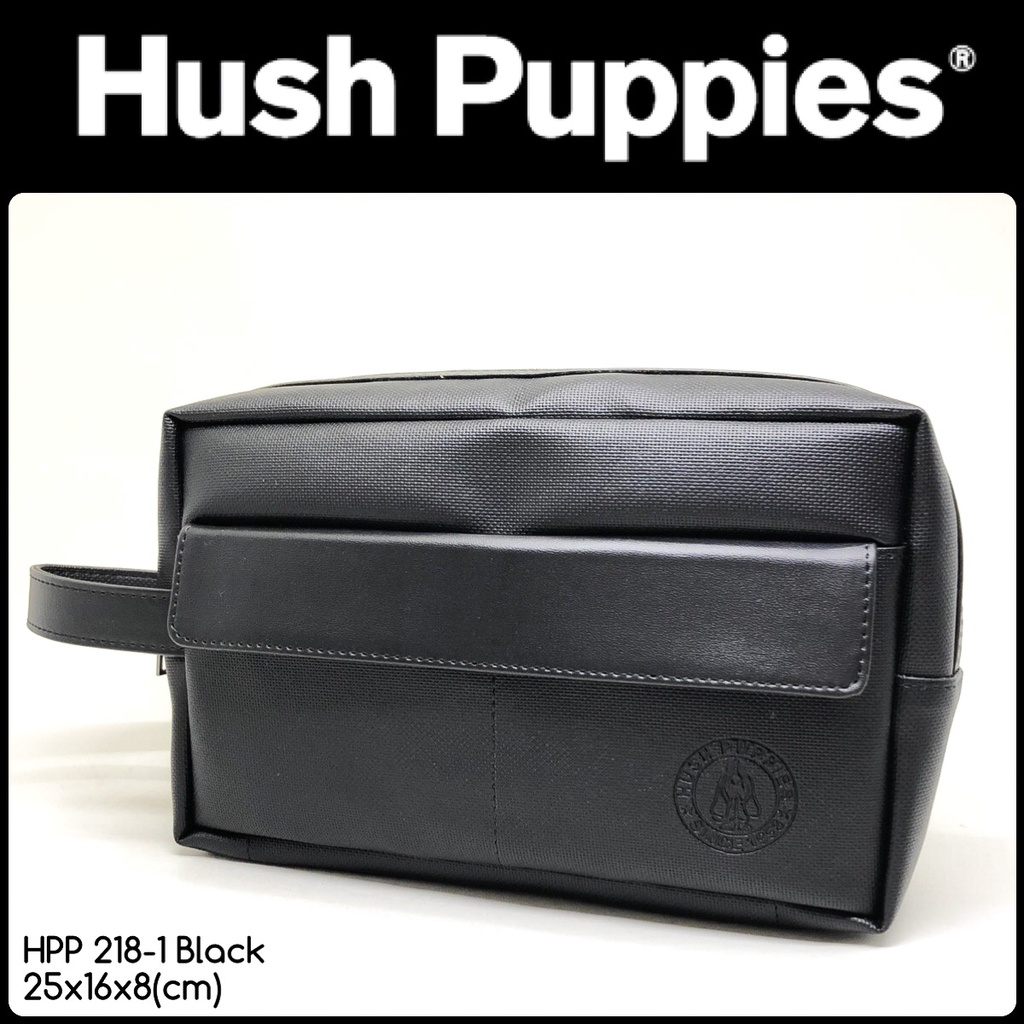 clutch pria hushpuppies 218-1 black premium quality best seller clutch cowok