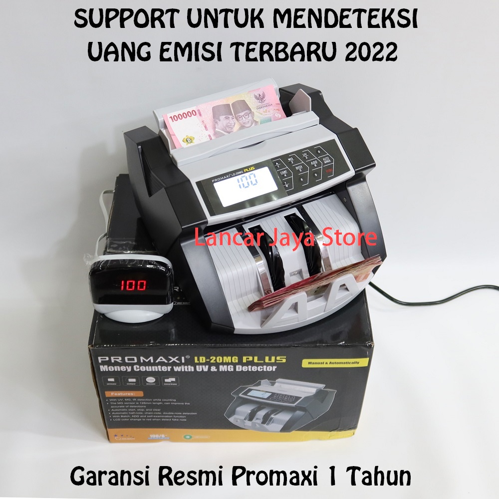 Mesin Hitung Uang Promaxi LD 20MG Money Counter Promaxi LD20MG Plus