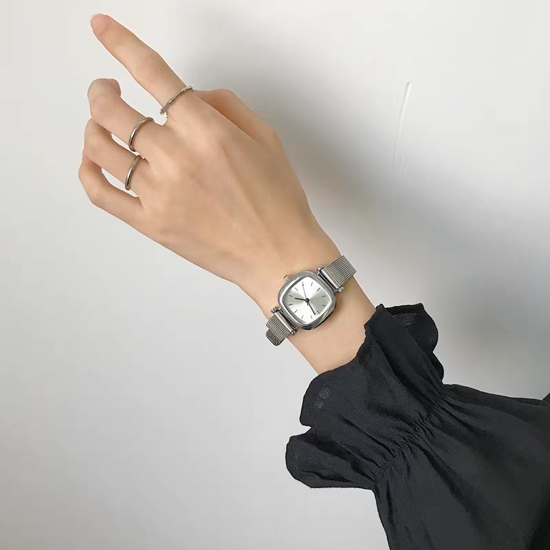 Jam Tangan Wanita rantai pasir Stainless Steel Anti karat Ulzzang