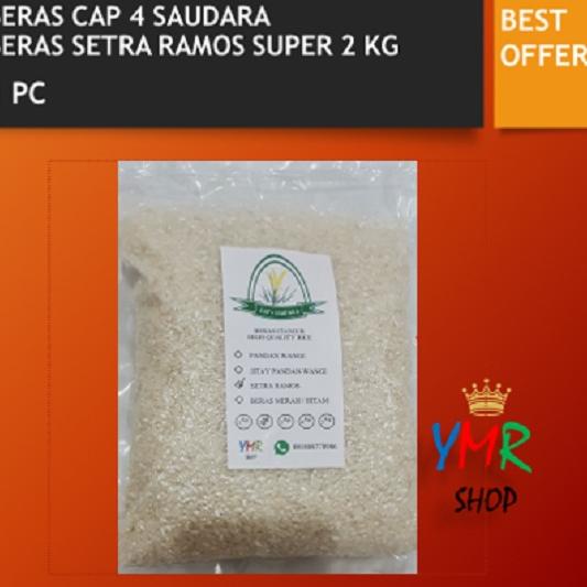 

Sale[KI3]-Beras Cap 4 Saudara Pandan Wangi Super / Pandan Wangi Jitay / Setra Ramos Super Cianjur Asli Premium Murah 2KG