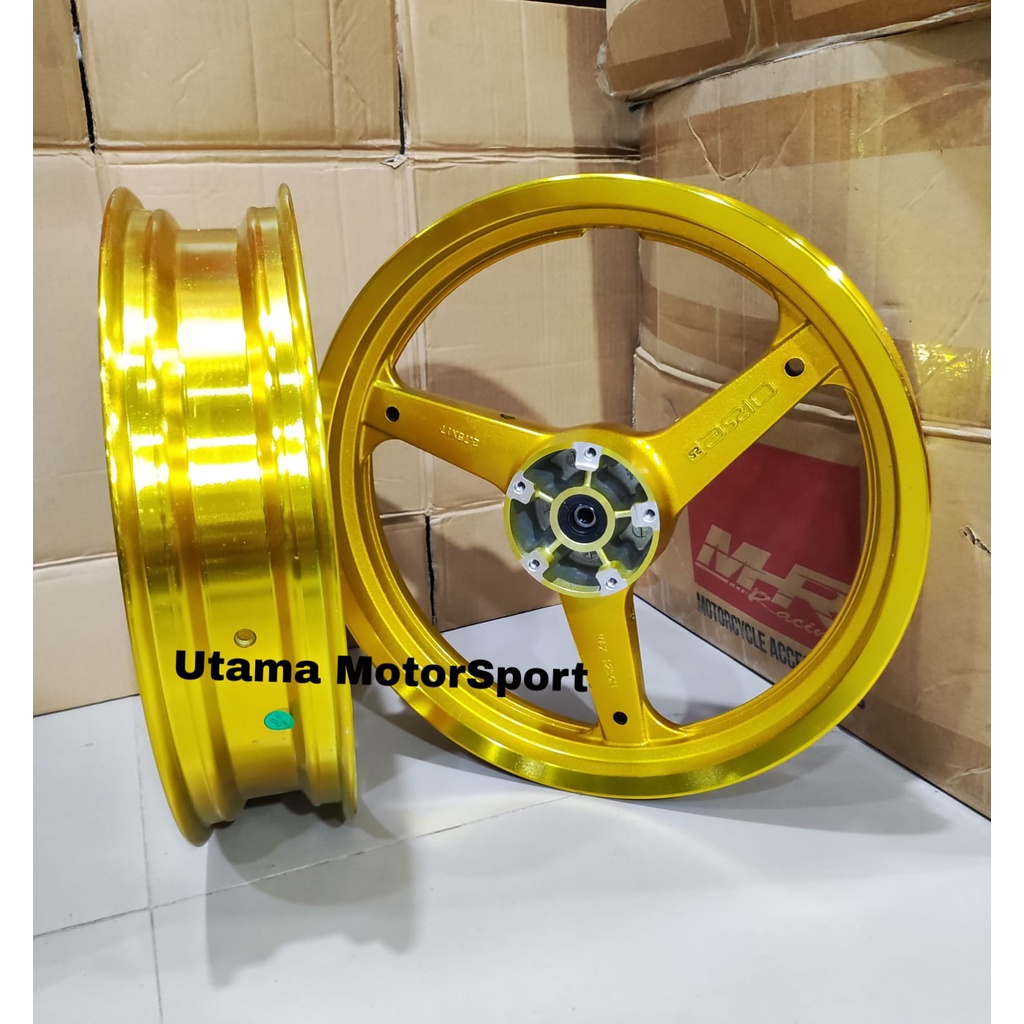 Velg Pelk Racing PALANG 3 Motor VIXION DD Double Disc P3 Gold AXIO Original Bahan Aluminium Alloy