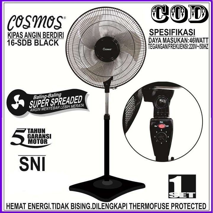 NEW kipas angin cosmos 16 SDB- stand fan cosmos 16 SDB 16 inch BERGARANSI RESMI