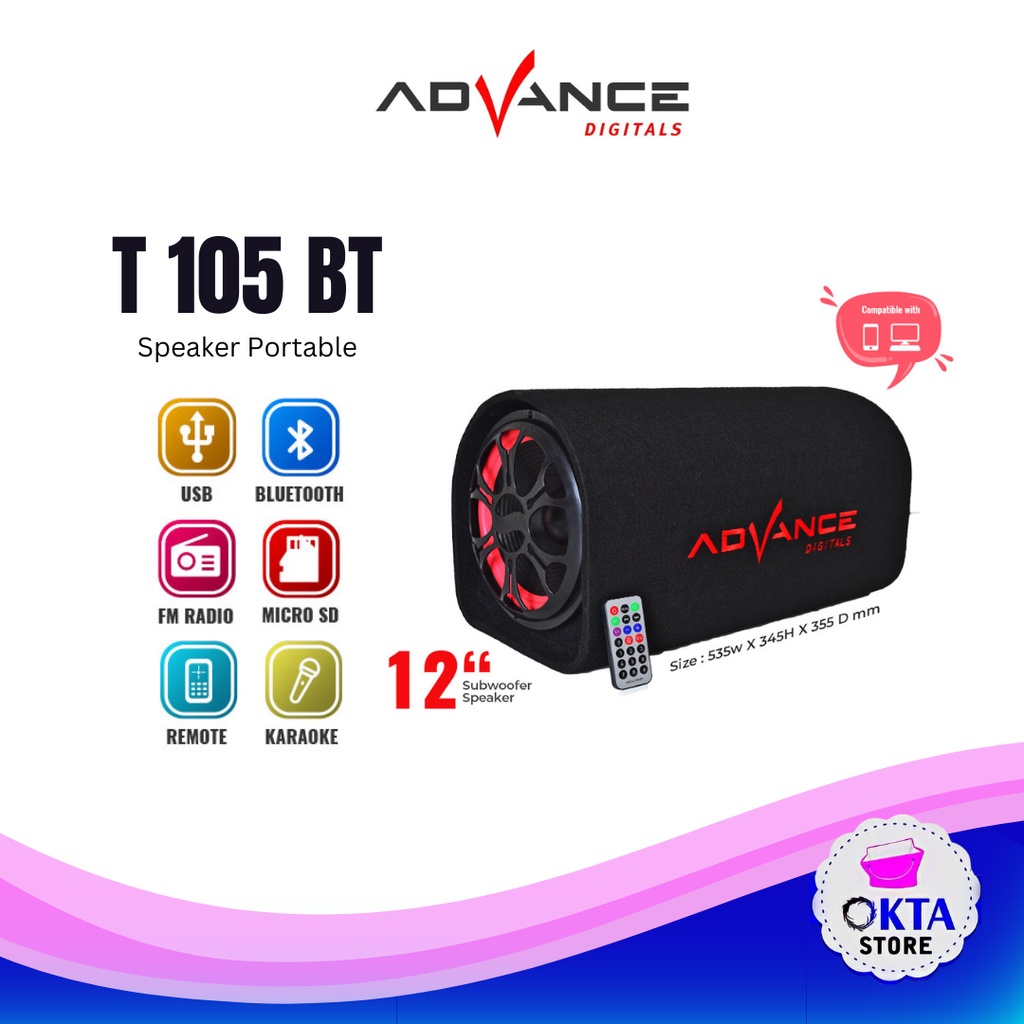 Advance  Speaker Bluetooth T105BT 12inch