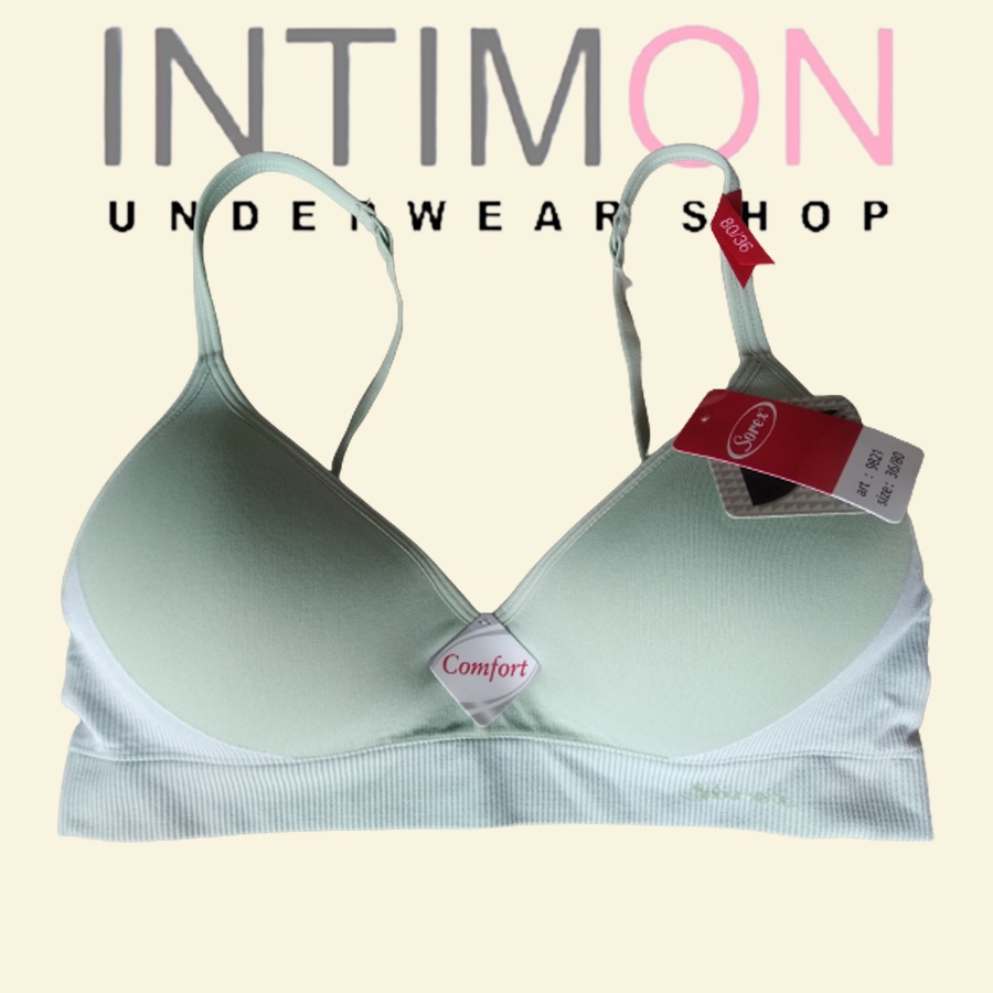 BH BRA 9821 CUP B TANPA KAWAT BUSA TIPIS MOTIF SPORT HALUS UNDERWEAR PAKAIAN DALAM WANITA