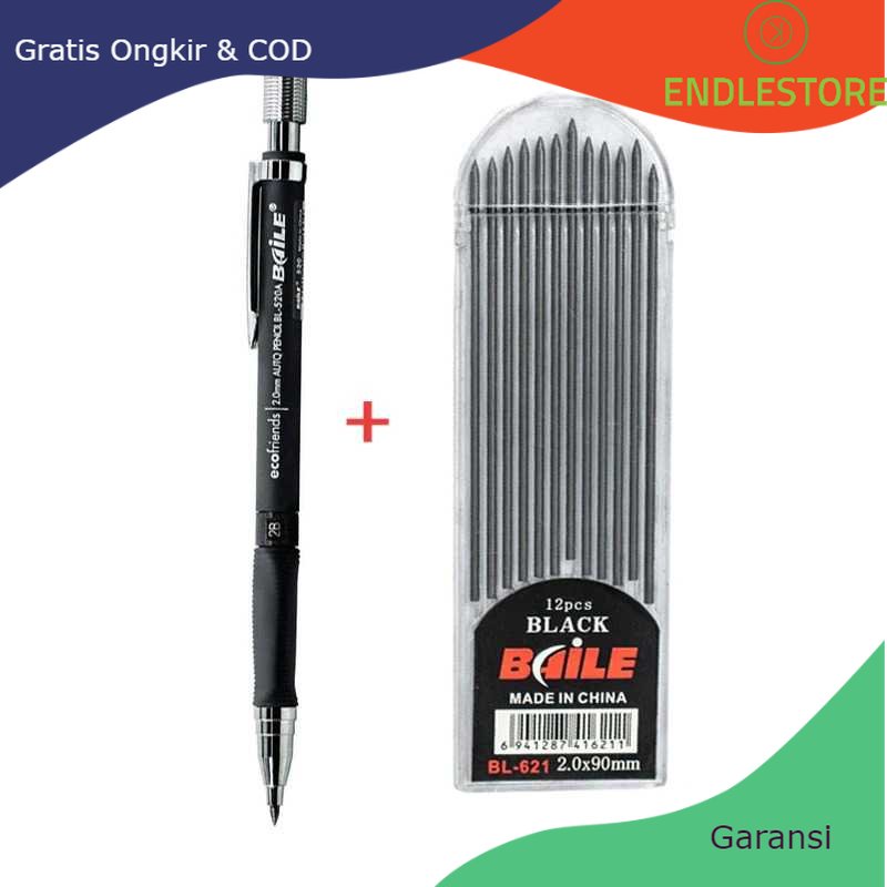 

New Item Pensil Mekanik Mechanical Pencil 2B 2mm 12 Isi - BL-621