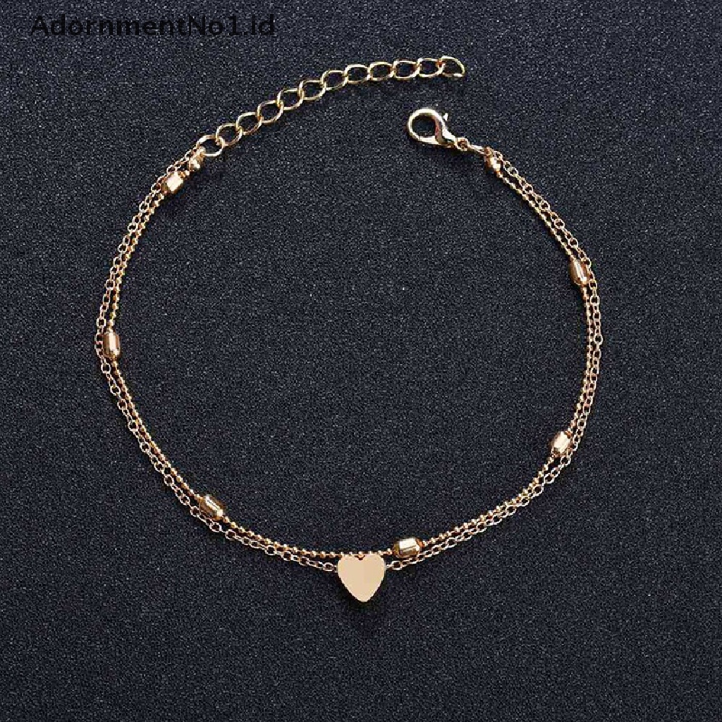 [AdornmentNo1] Bohemian Rantai Kaki Emas Bintang Laut Gelang Kaki Pantai Barefoot Sandal Ankle Bracelet Lucu Wanita Perhiasan [ID]