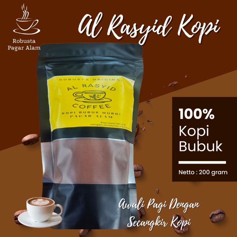 

Kopi Robusta Reguler/Bubuk Murni Al Rasyid Pagar Alam