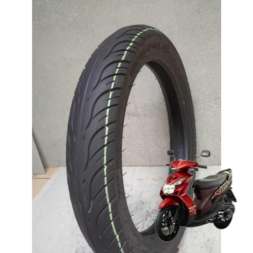 BAN MIO SOUL DEPAN UKURAN 80/90 RING 14 TUBLES MERK FEDERAL FT 235 TERJAMIN BAN MOTOR TUBELESS