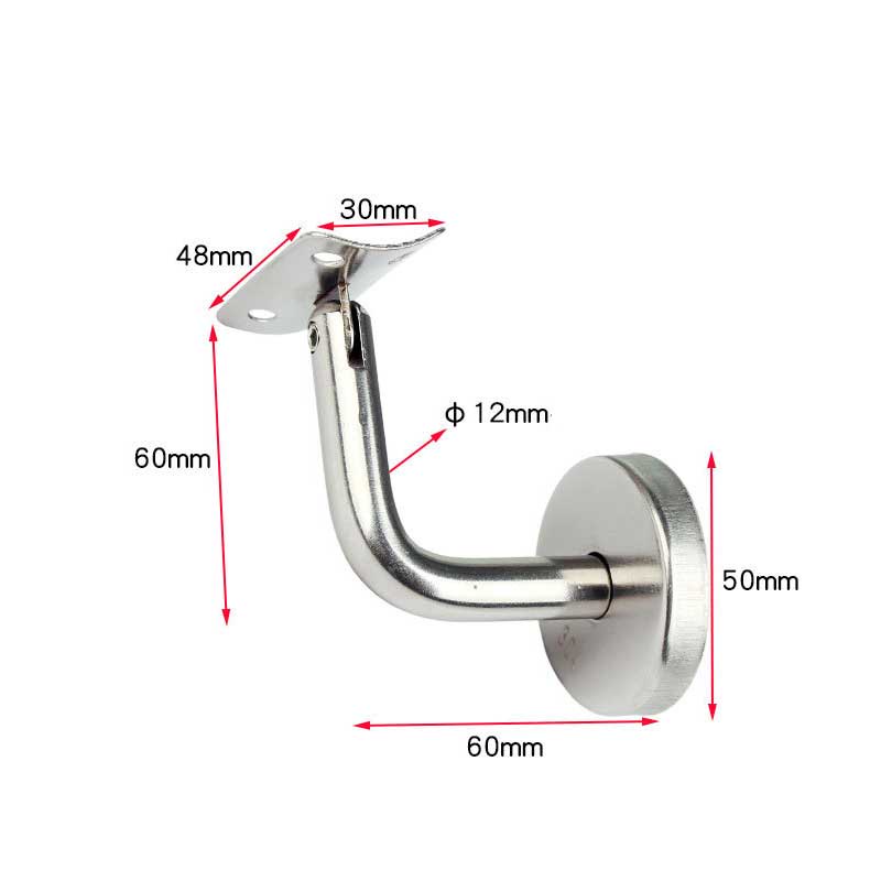 Bracket Handrail Stainless Tembok Adjustable Flexible 60x60 Mm Railing Tangga