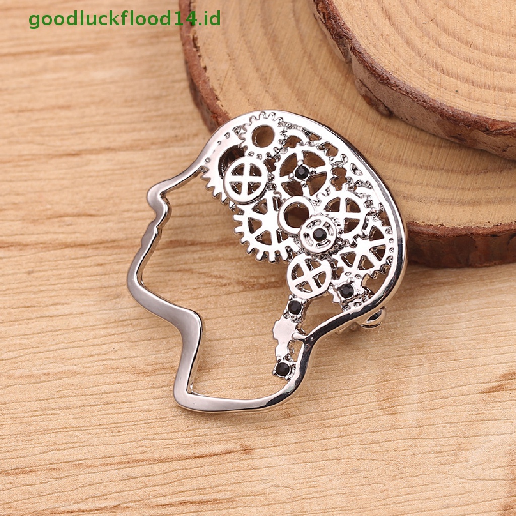 [GOOGFOUR] Vintage Brain Shape Bros Kerah Lencana Korsase Pin Dekoratif Perhiasan Hadiah [TOP]