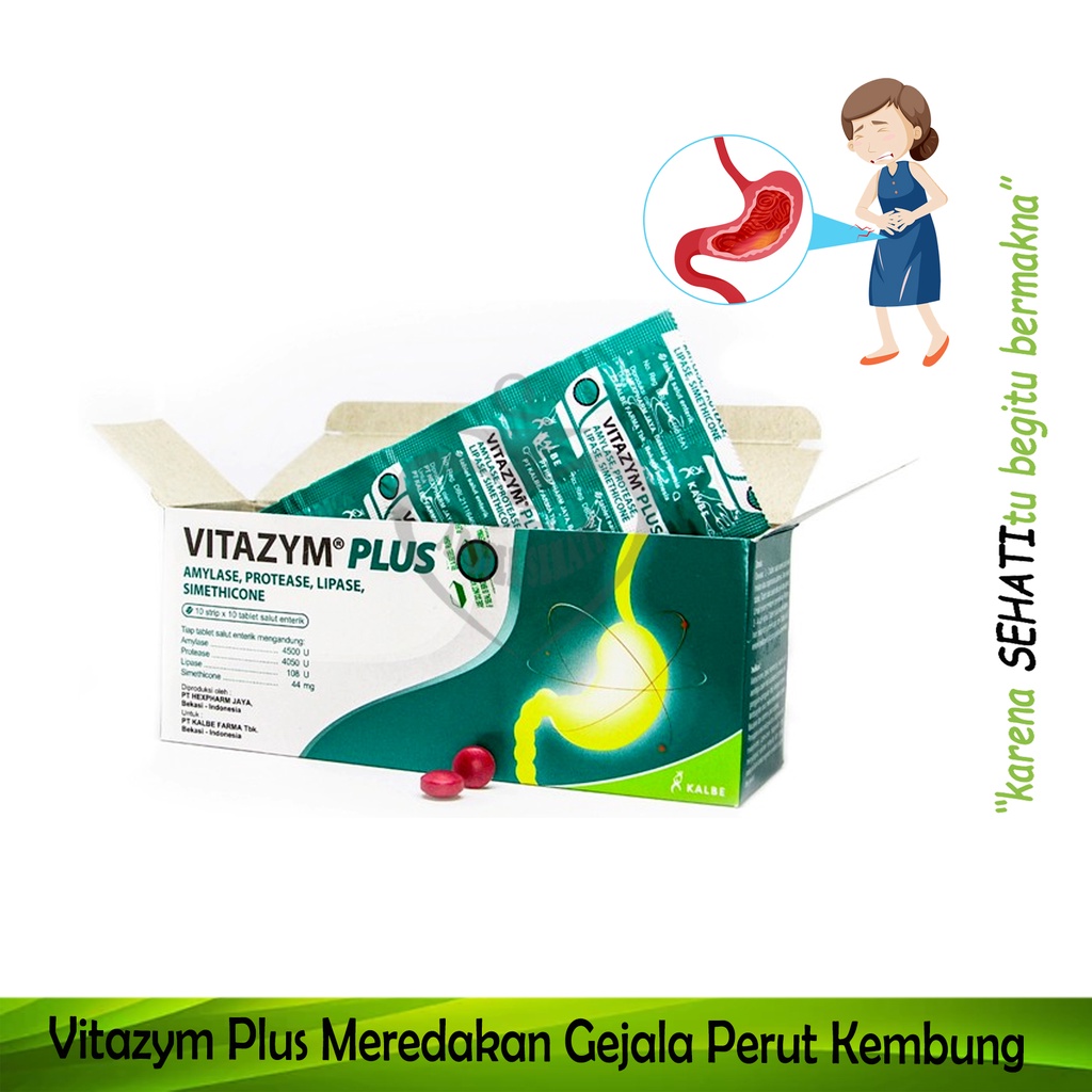 Vitazym Plus Suplemen Kesehatan Memelihara Pencernaan Lambung Sakit Maag