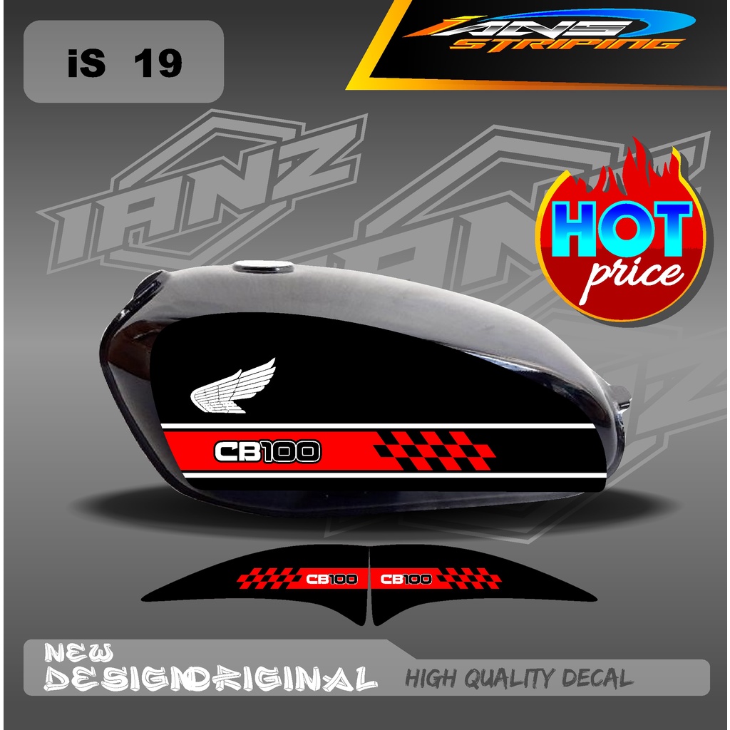 STRIPING TANGKI CB MURAHSTIKER CB100 HOLOGRAM/NON HOLOGRAM IS19