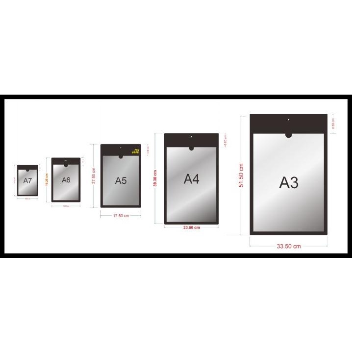 Acrylic Pocket Frame / Akrilik Thicker / Akrilik Pocket Hitam 2mm